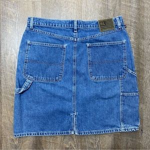 90s/00s Vintage Polo Jeans Co Ralph Lauren Cargo‎ Carpenter Denim Skirt Size 14